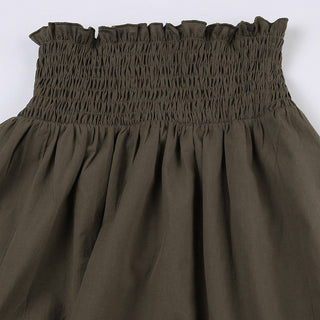 Lace stitching A -line skirt