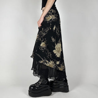 Floral graphic skirt