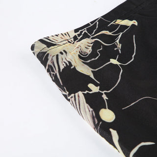 Floral graphic skirt