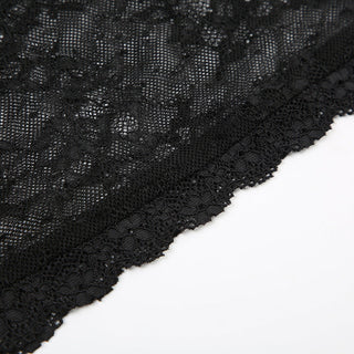 See through lace v-neck top