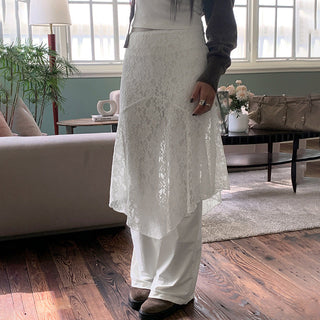 lace irregular Sweet skirt