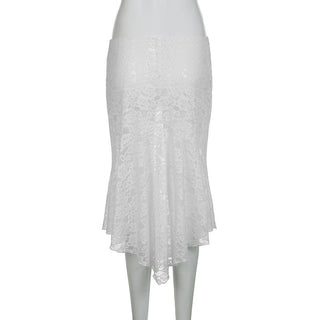 lace irregular Sweet skirt