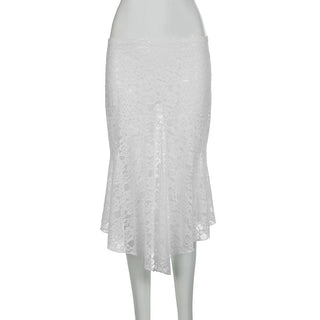 lace irregular Sweet skirt