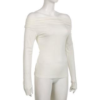 Solid color slim long -sleeved shirt