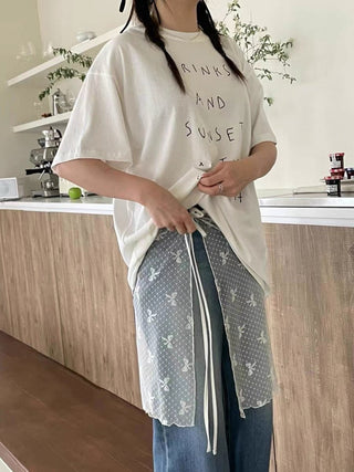 Korean Sweet mesh mid-length skirt