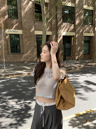 Korean retro contrasting color drawing pants