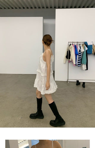 Korean layered skirt dress