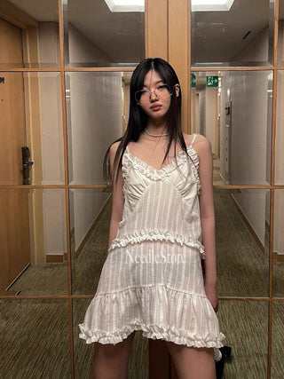 Korean layered skirt dress