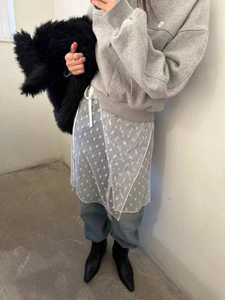 Korean layered lace skirt