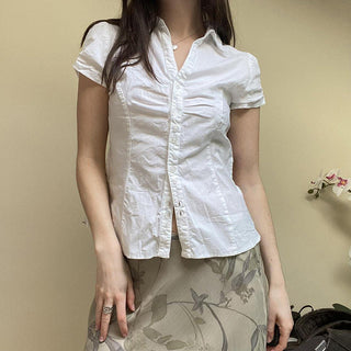 Slim solid color shirt