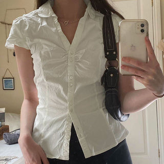 Slim solid color shirt