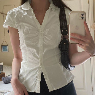 Slim solid color shirt