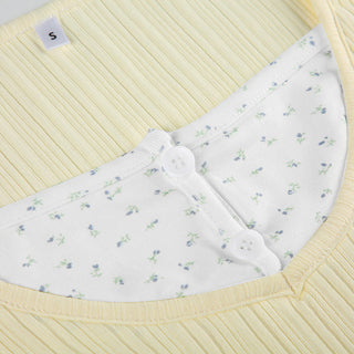 Floral Stitching Fake Two-piece knit top