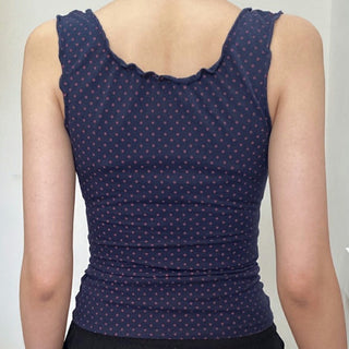 Bow Pleated Knitted slim Vest