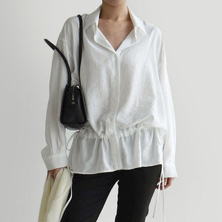 Draped Long-sleeved Top