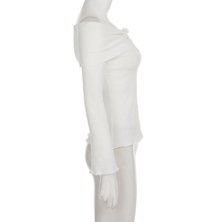 sweet bow neck T-shirt