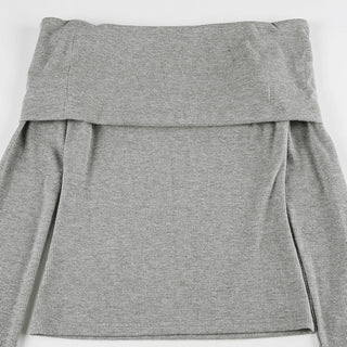 Ruffled off-shoulder solid top