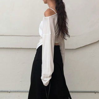 Irregular Hem Waist Strap top