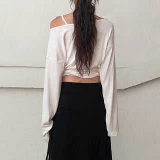 Irregular Hem Waist Strap top