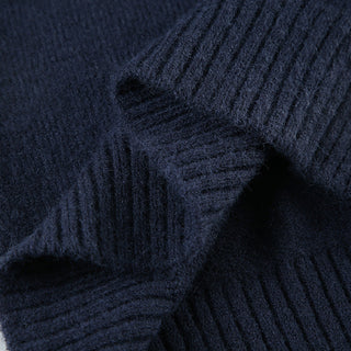 Solid Color Lapel Shoulder Woolen Top