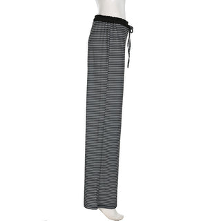 Casual Contrast Double Striped Pants
