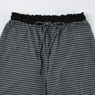 Casual Contrast Double Striped Pants