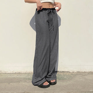Casual Contrast Double Striped Pants