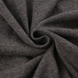 solid color rib hooded zipper