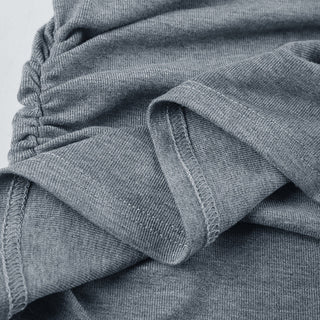 pleated irregular off-shoulder top