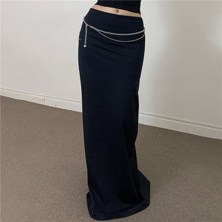 Knitted Slim-fit Half-length Dress