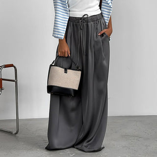 Satin Casual Suit Pants