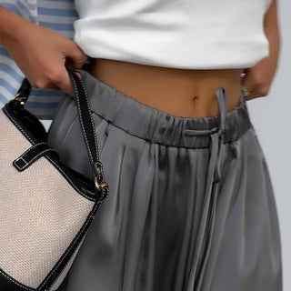 Satin Casual Suit Pants