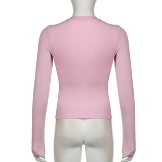 Solid Color Round Neck Base Shirt