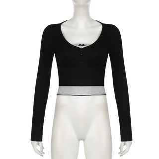 Fake Two-piece Lace T-shirt