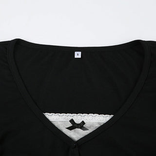 Fake Two-piece Lace T-shirt