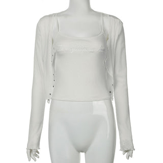 Jacquard Knitted Two-piece Top