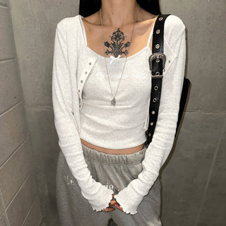 Jacquard Knitted Two-piece Top