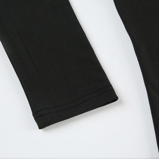 lace bow square collar T-shirt