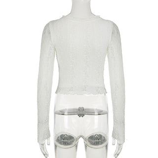 Hollow Lace-up T-shirt