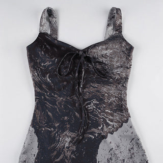 retro lace-up knitted vest