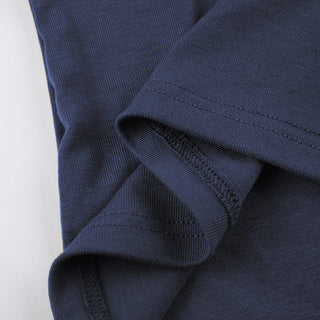 Fake Two-Piece V-Neck Pleated Long Sleeve Top