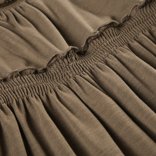 Lace Edge Square Collar Swing Top