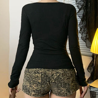 Lace V-Neck Cross Chest Top