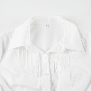 Pleated Slim Fitted Waist Top