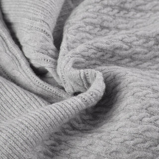 Twisted Square Collar Wool Cardigan