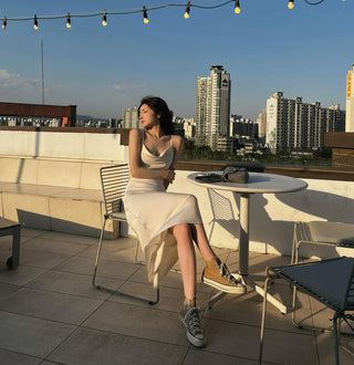 Slimming Satin Sling Dress