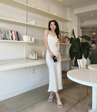 Slimming Satin Sling Dress