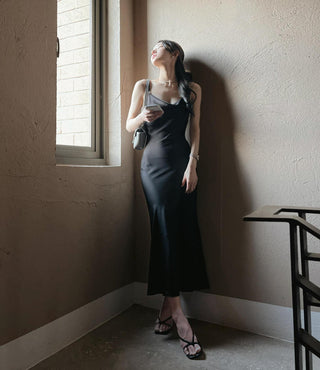 Slimming Satin Sling Dress