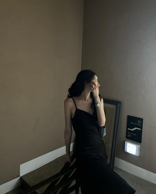 Slimming Satin Sling Dress