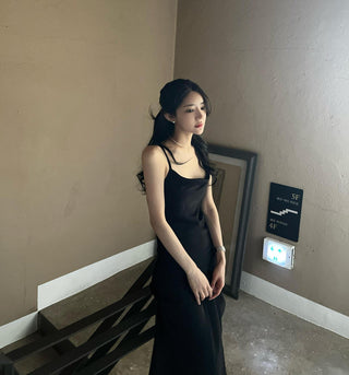 Slimming Satin Sling Dress